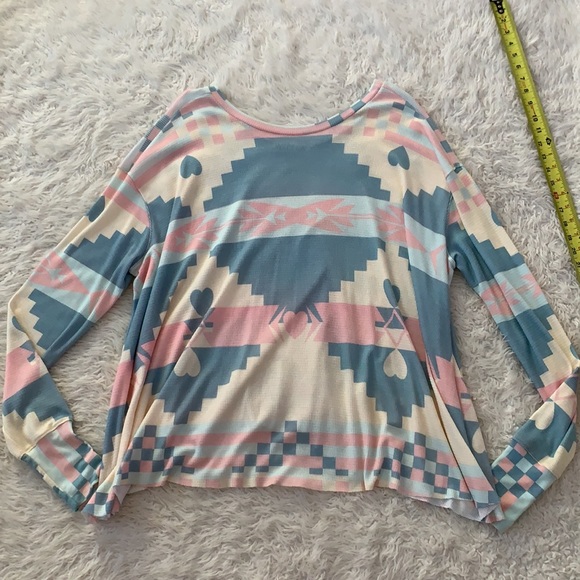 Wildfox Aztec thermal waffle tee women’s Xsmall - Picture 4 of 9
